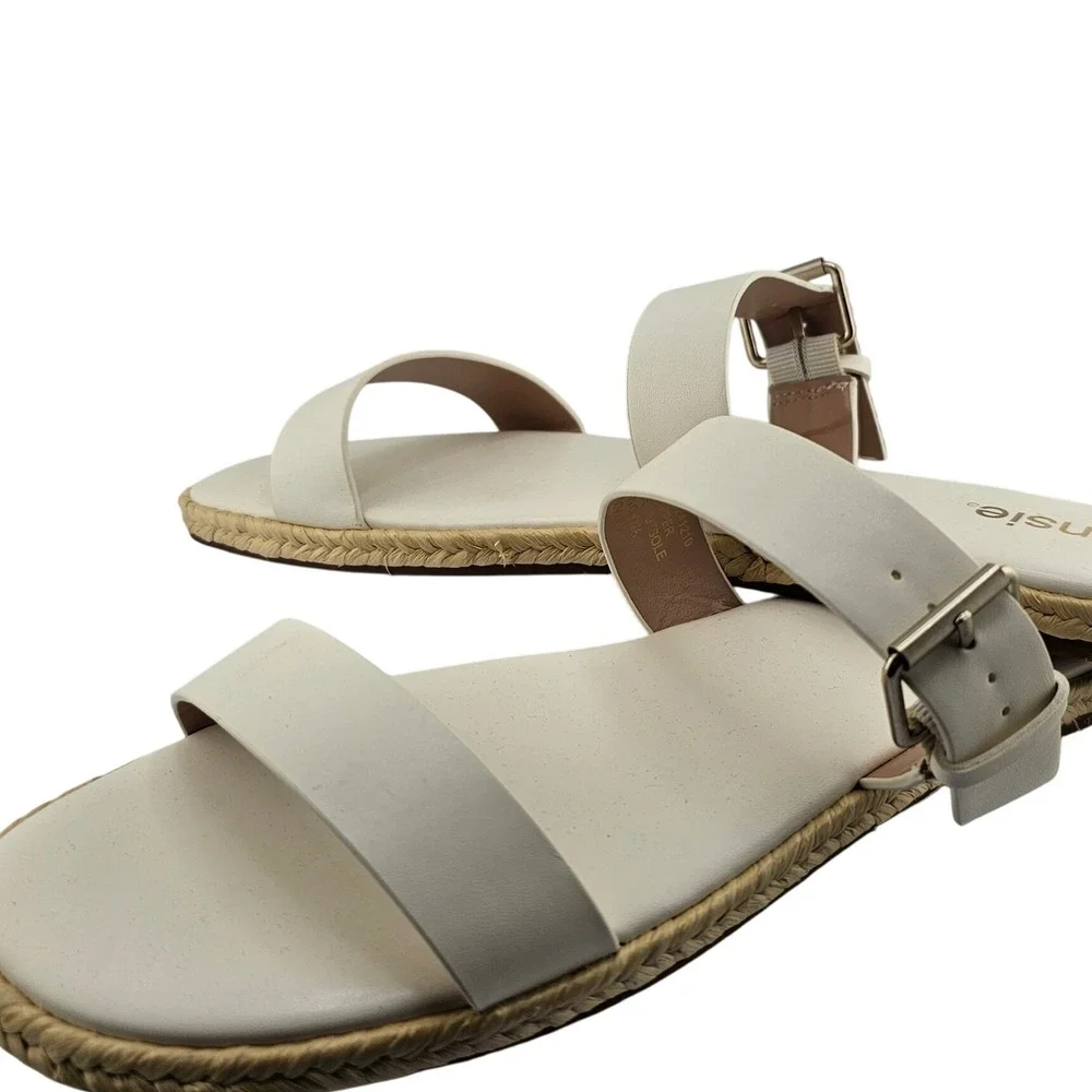 Kensie Flora Off White‎ Espadrille Flatform Sandals Size 9.5M Women's EUC
